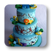 Jungle Theme Baby Shower Cake