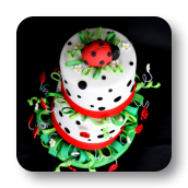 Topsy Turvey Ladybug Cake