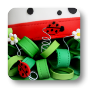 Topsy Turvey Ladybug Cake