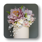 Vintage Floral Wedding Cake