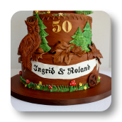 German Themed Cuckoo Clock Cake ~ 50th Wedding Anniversary