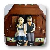 German Themed Cuckoo Clock Cake ~ 50th Wedding Anniversary