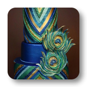 Posh Peacock Cake