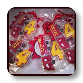 Fireman Cookie Favors for a 4th Birthday Party!