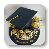 Topsy Turvy Graduation Cake~ Del Val 2013