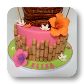 Tiki~Luau Cake