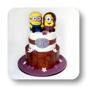 Bridal Shower Cake: Future Bride & Groom Minionized