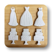 Wedding Gowns & Wedding Cake Cookies