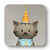Kitty Kat 1st Birthday Cake