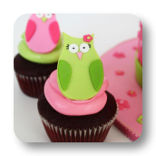 Owl Themed Birthday Cupcakes