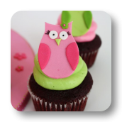 Owl Themed Birthday Cupcakes