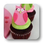 Owl Themed Birthday Cupcakes