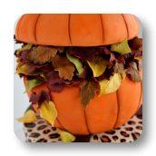 Topsy Turvy Leopard Print Autumn Cake!