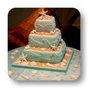 Ocean Waves & Sea Shell Cake