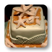 Ocean Waves & Sea Shell Cake