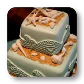 Ocean Waves & Sea Shell Cake