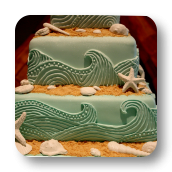 Ocean Waves & Sea Shell Cake