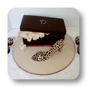 Leopard Print Stiletto & Shoe Box Cake