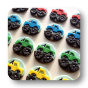 Edible Monster Truck Cupcake Toppers