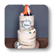 Woodland Theme Baby Shower Cake